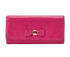 Mulberry Bow Continental Wallet, &pound;90, Accessories, Pink, Leather, Front view